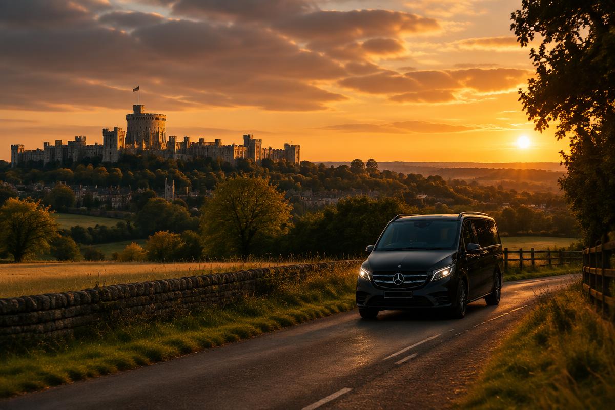 V-Class on a country road near Windsor Castle